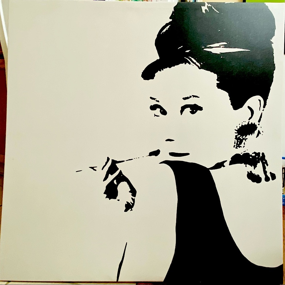 Audrey Hepburn canvas breakfast at Tiffany’s
